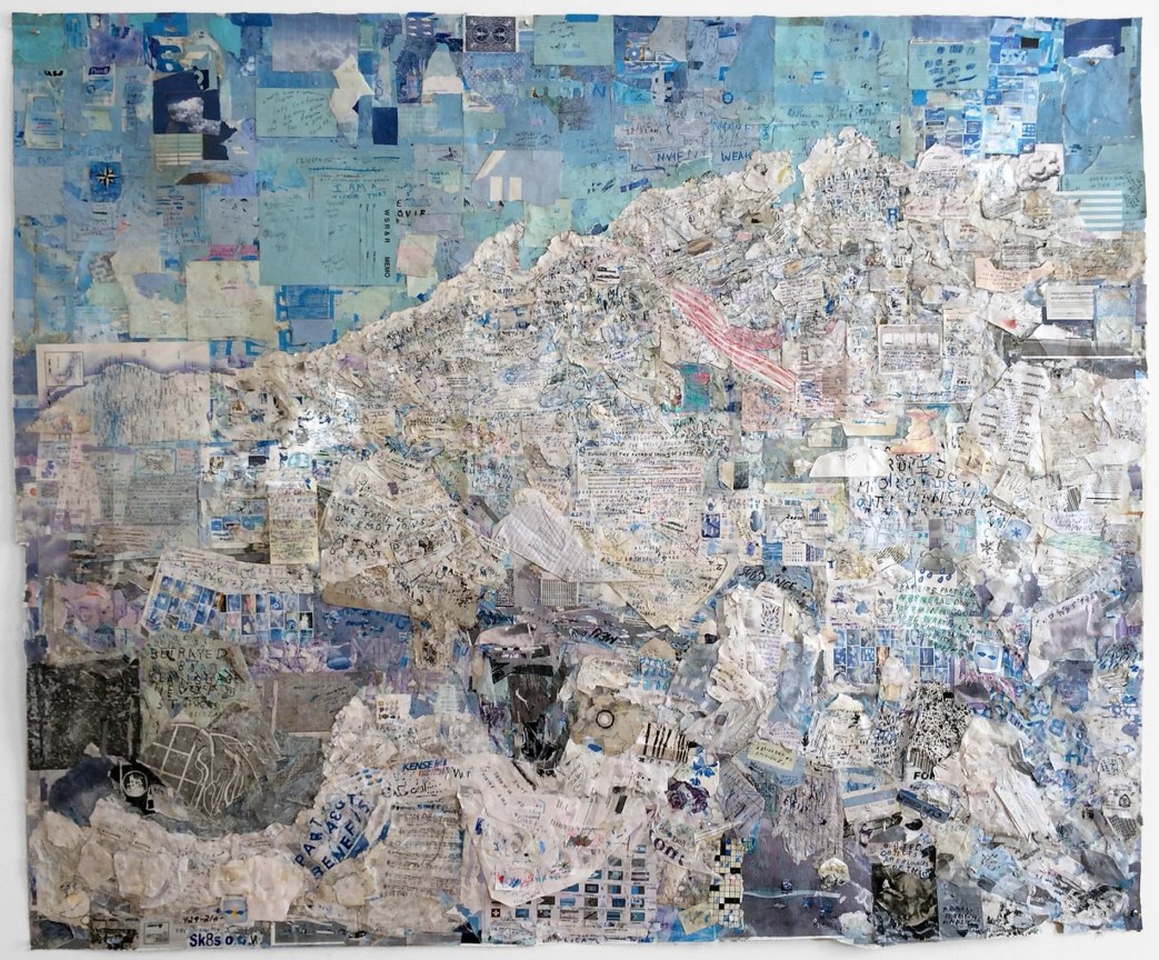 Collaged depiction of a cloud by SIMON EVANS&trade;.