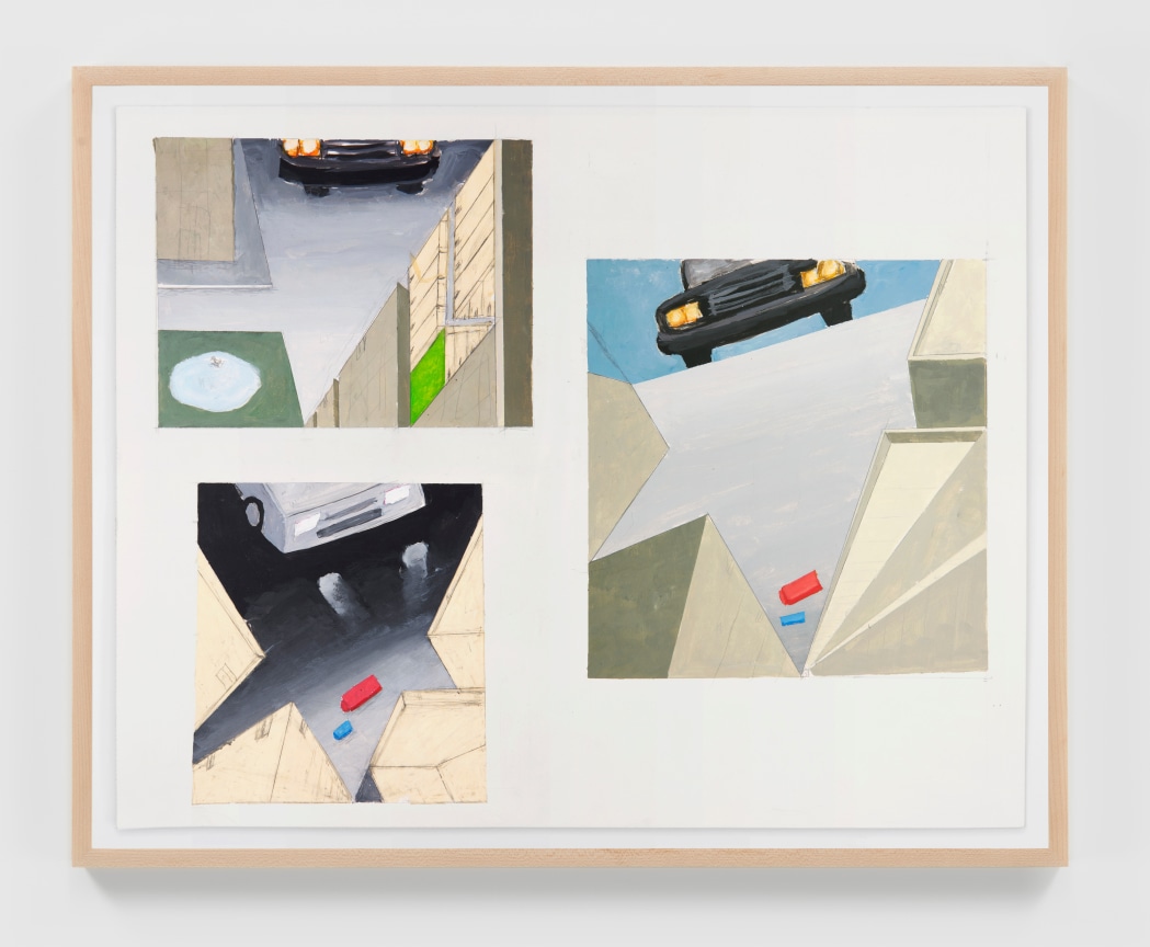 Image of a Mernet Larsen acrylic on Bristol paper work.