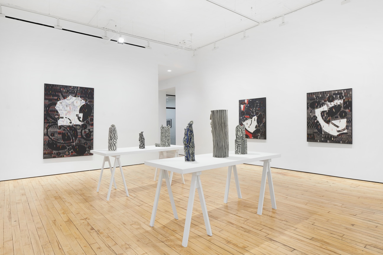 Installation view, Lee Mullican,&nbsp;The Nest Revived, James Cohan, 52 Walker Street, January 12 - February 25, 2023