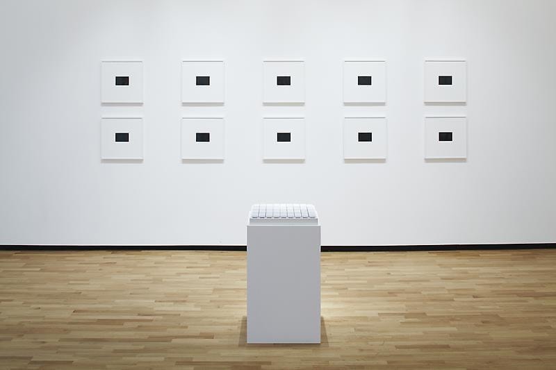 installation view of Katie Paterson's &quot;History of Darkness,&quot; 2010