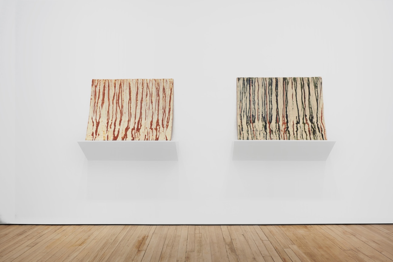 artworks on pedestals