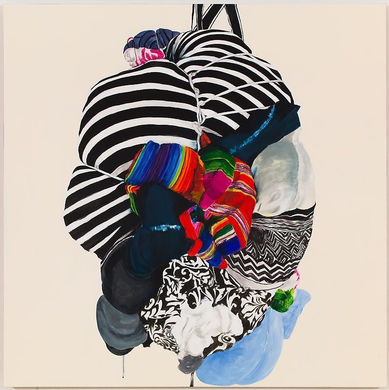 close up of a bundle of cloth composed of multiple fabrics