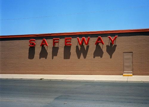 the Safeway sign in big, red letters