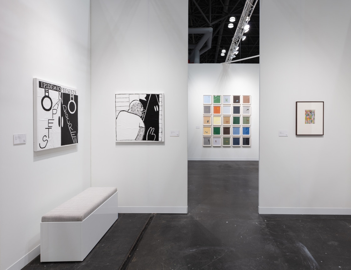 Installation view, James Cohan at The Armory Show, New York, NY, September 9-12, 2021