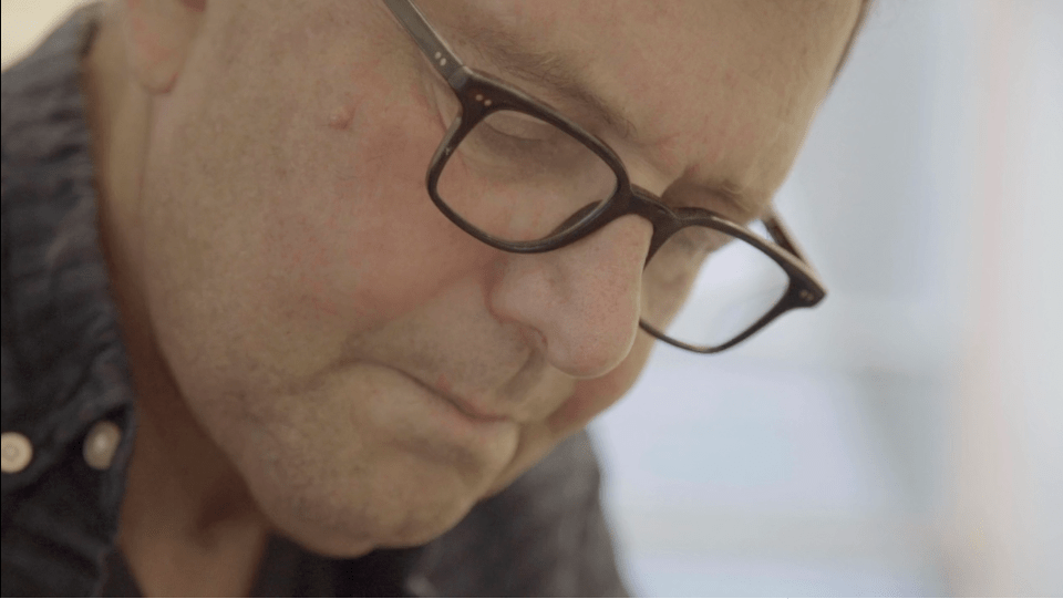 screenshot of Fred Tomaselli's face