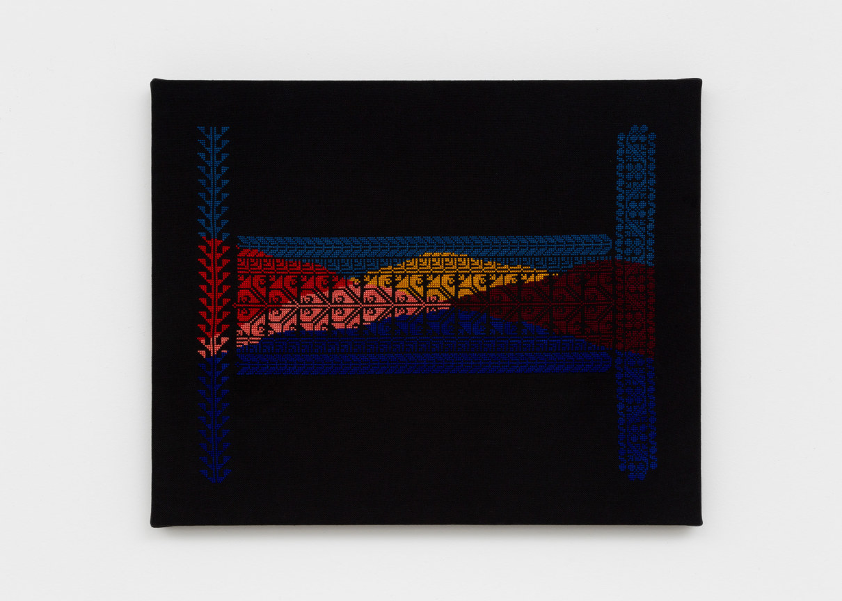 black cloth with colorful embroidery