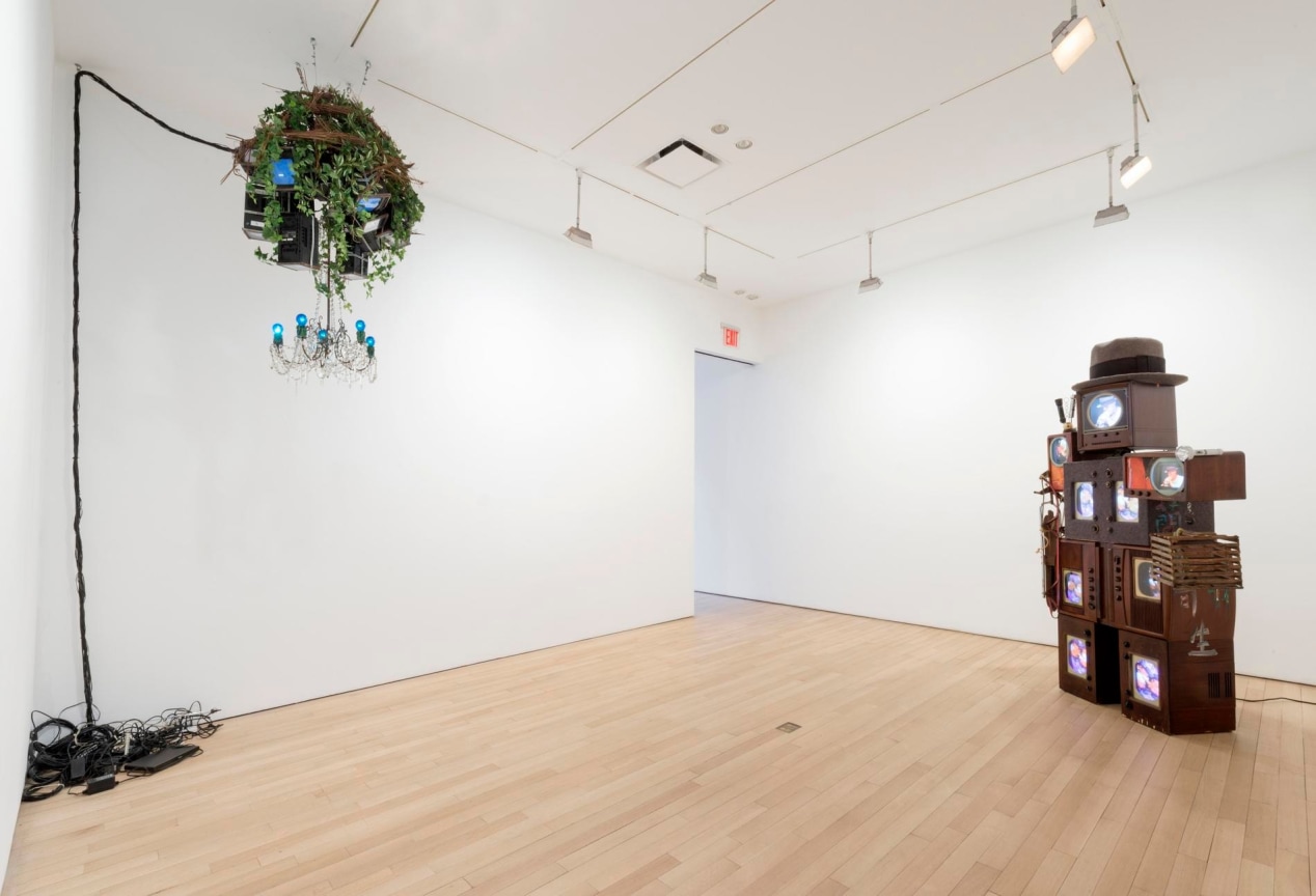 installation view of two artworks