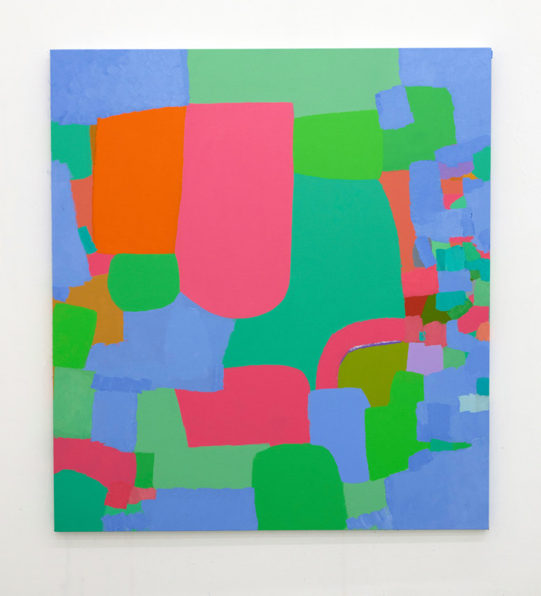 a painting consisting of bright, saturated, splotches of color