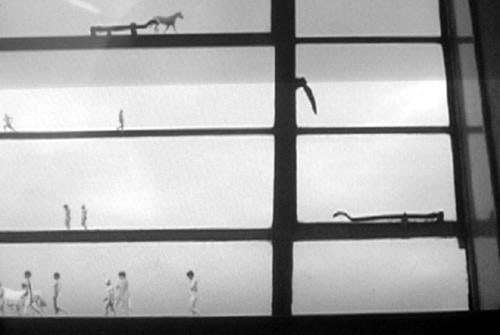 tiny animals and people walking all over the window rims