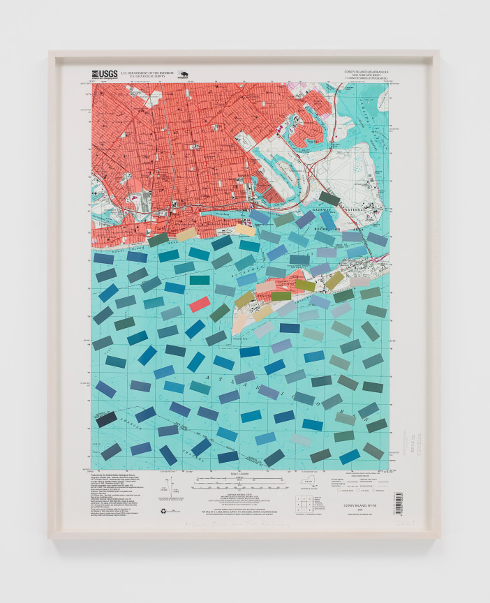 Pantone Swatches and Pencil on Map