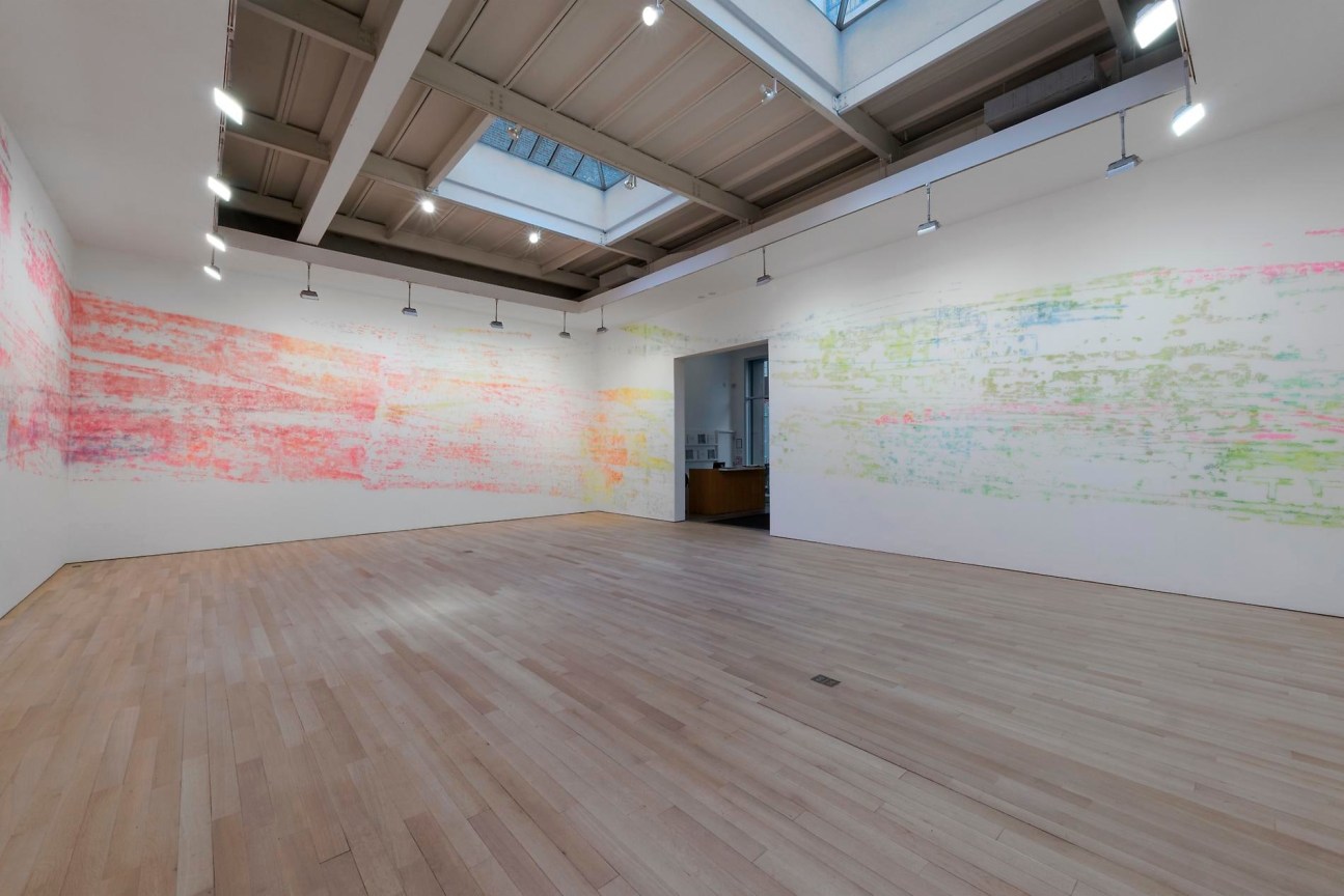 Installation view of wall art