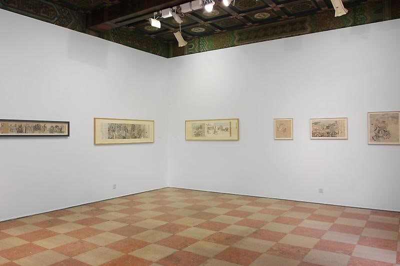 installation view of several artworks