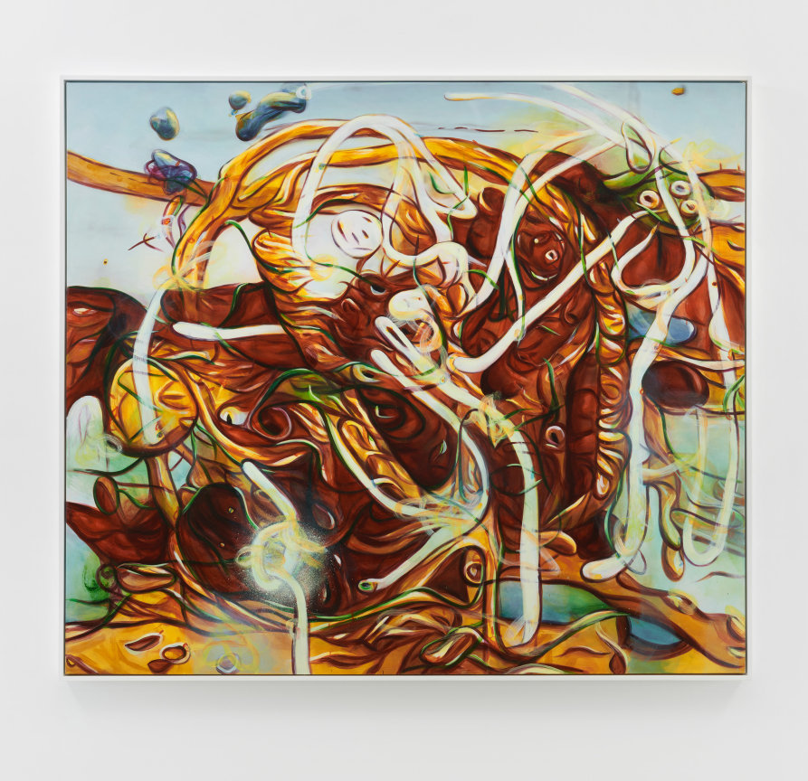 Oil and ink on canvas