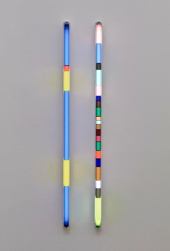 Fluorescent Sculpture on Wall