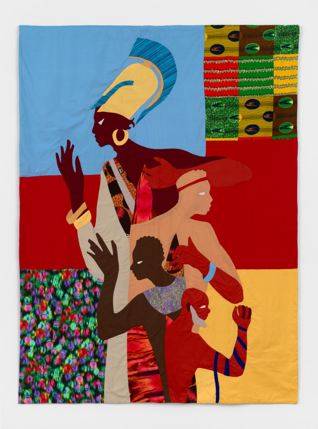 Image of a Christopher Myers appliqu&eacute; textile work.