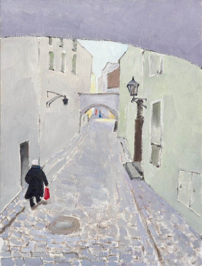 cobblestone street view