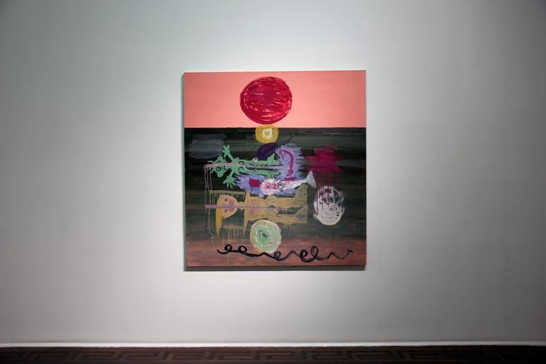 installation view of one painting