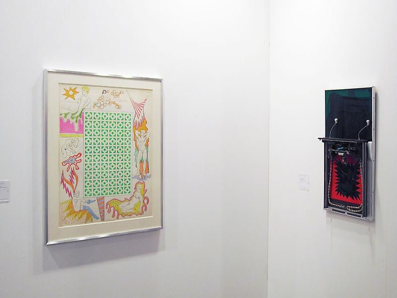 installation view of two artworks