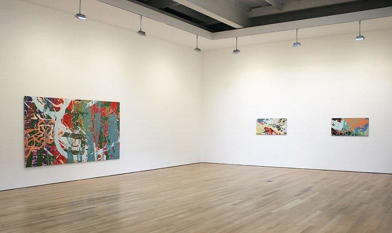 installation view of three of Calame's works
