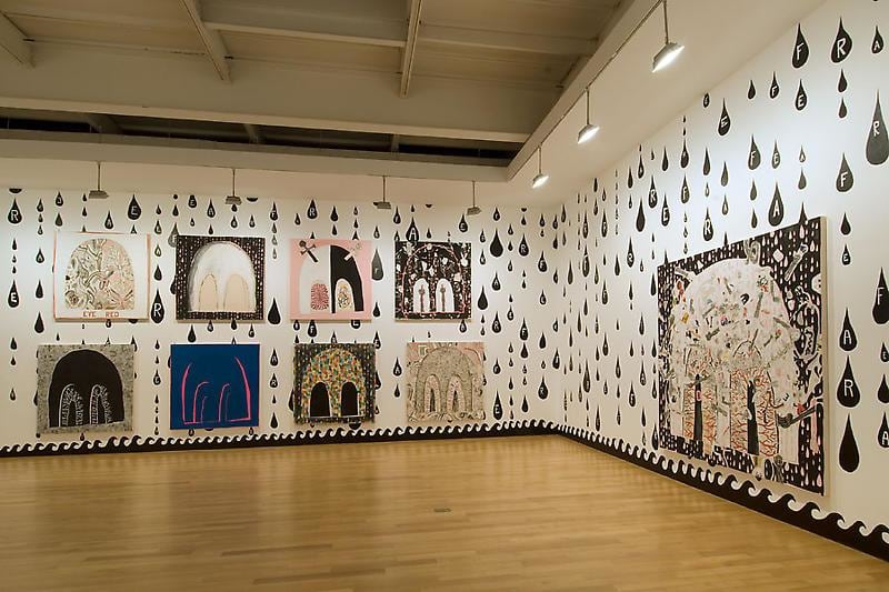 exhibition view of several of Trenton's works