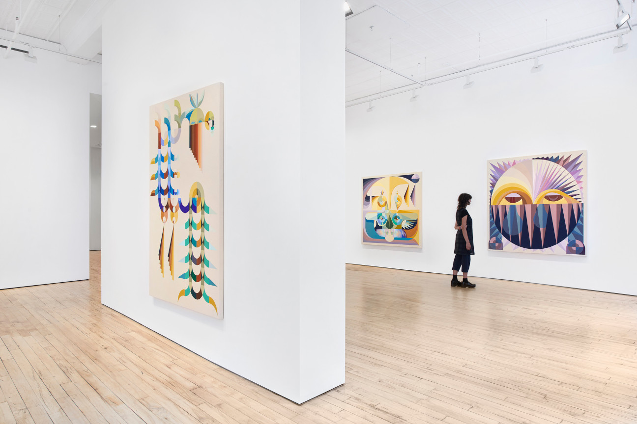 Installation view, Eamon Ore-Giron: Talking Shit, James Cohan, 52 Walker Street, NY, September 8 - October 21, 2023.