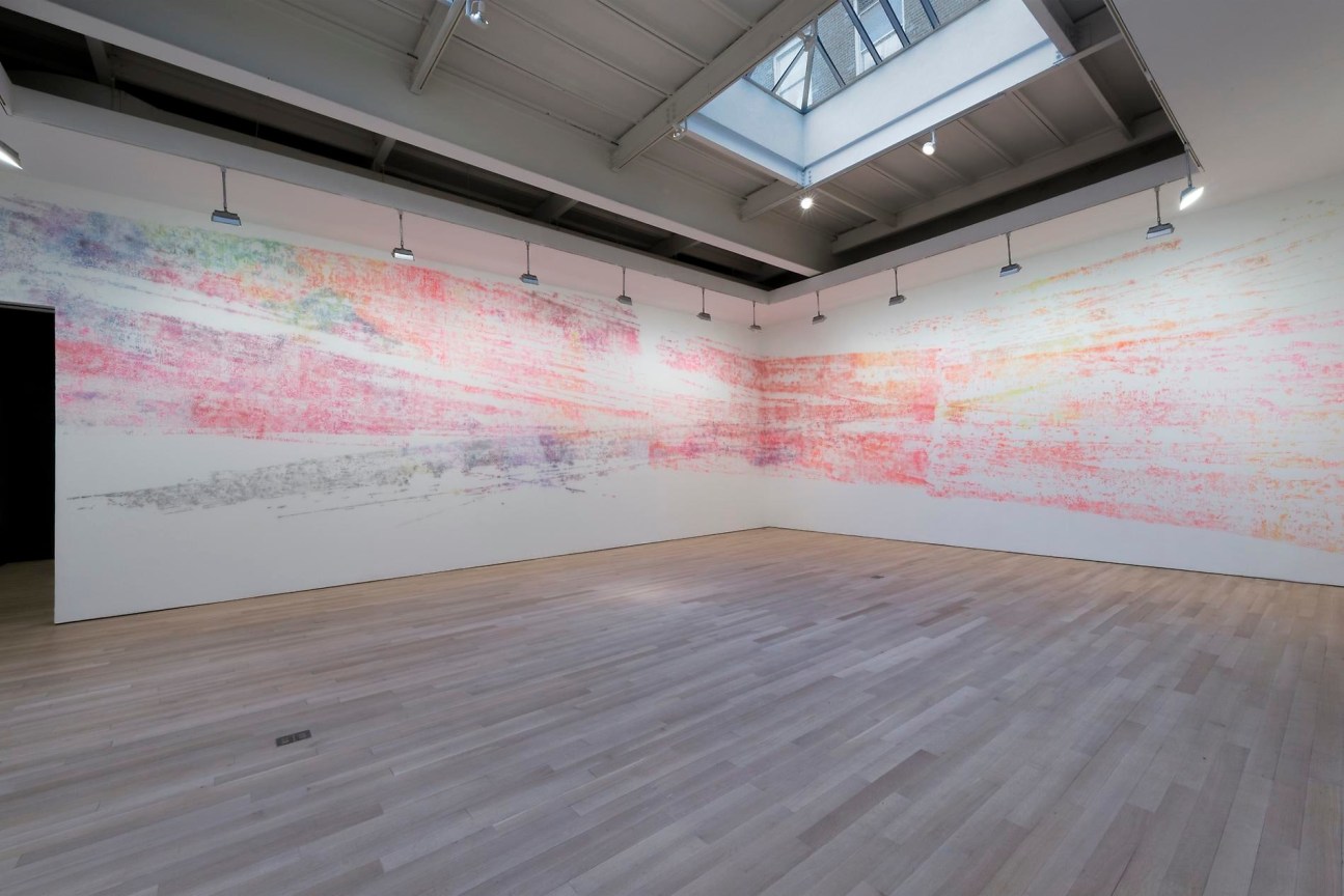 Installation view of wall art