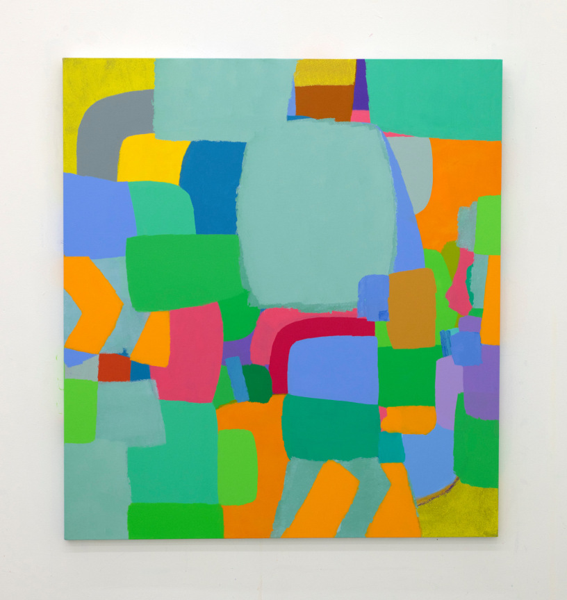 a painting consisting of bright, saturated, splotches of color