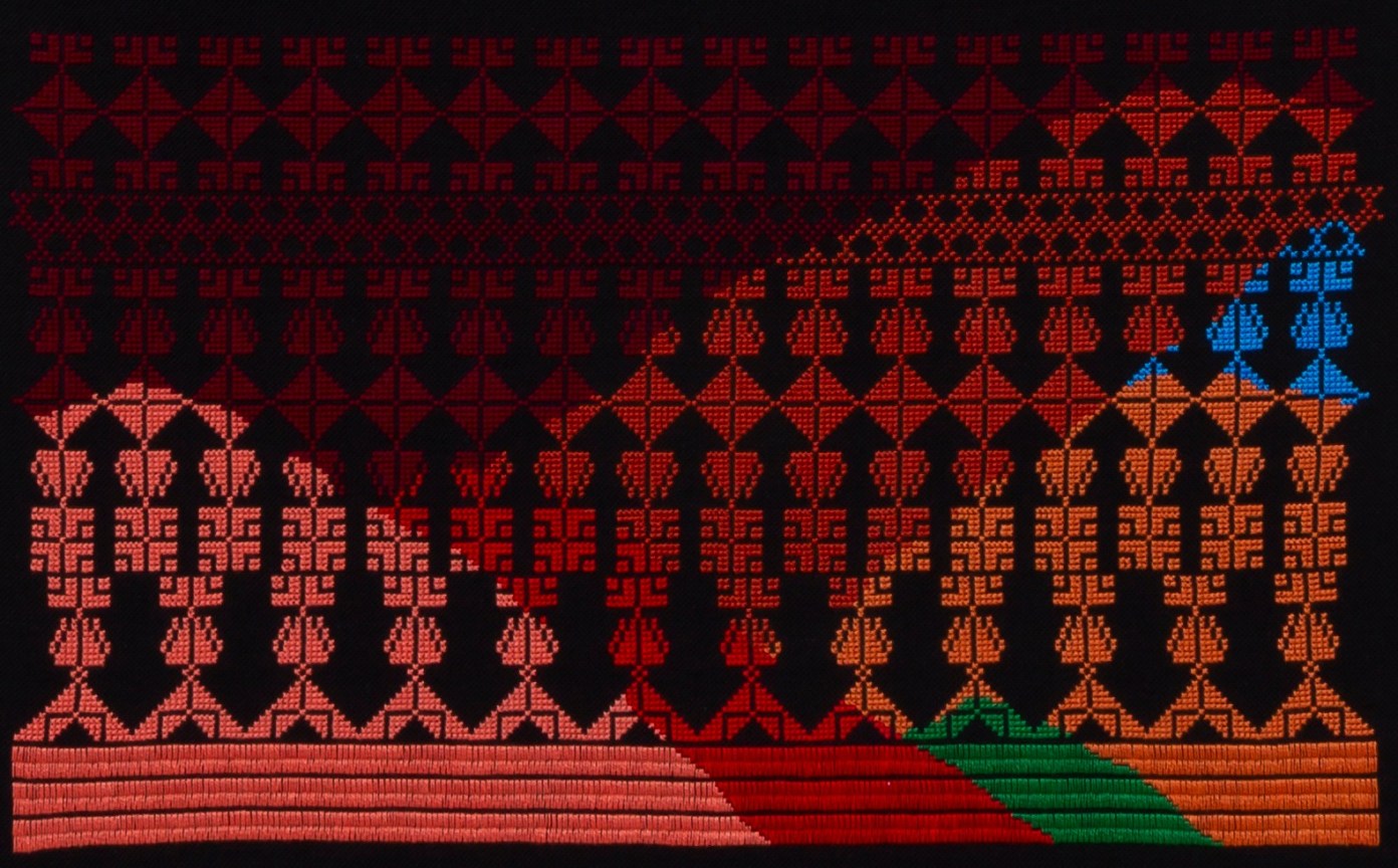 black cloth with colorful embroidery