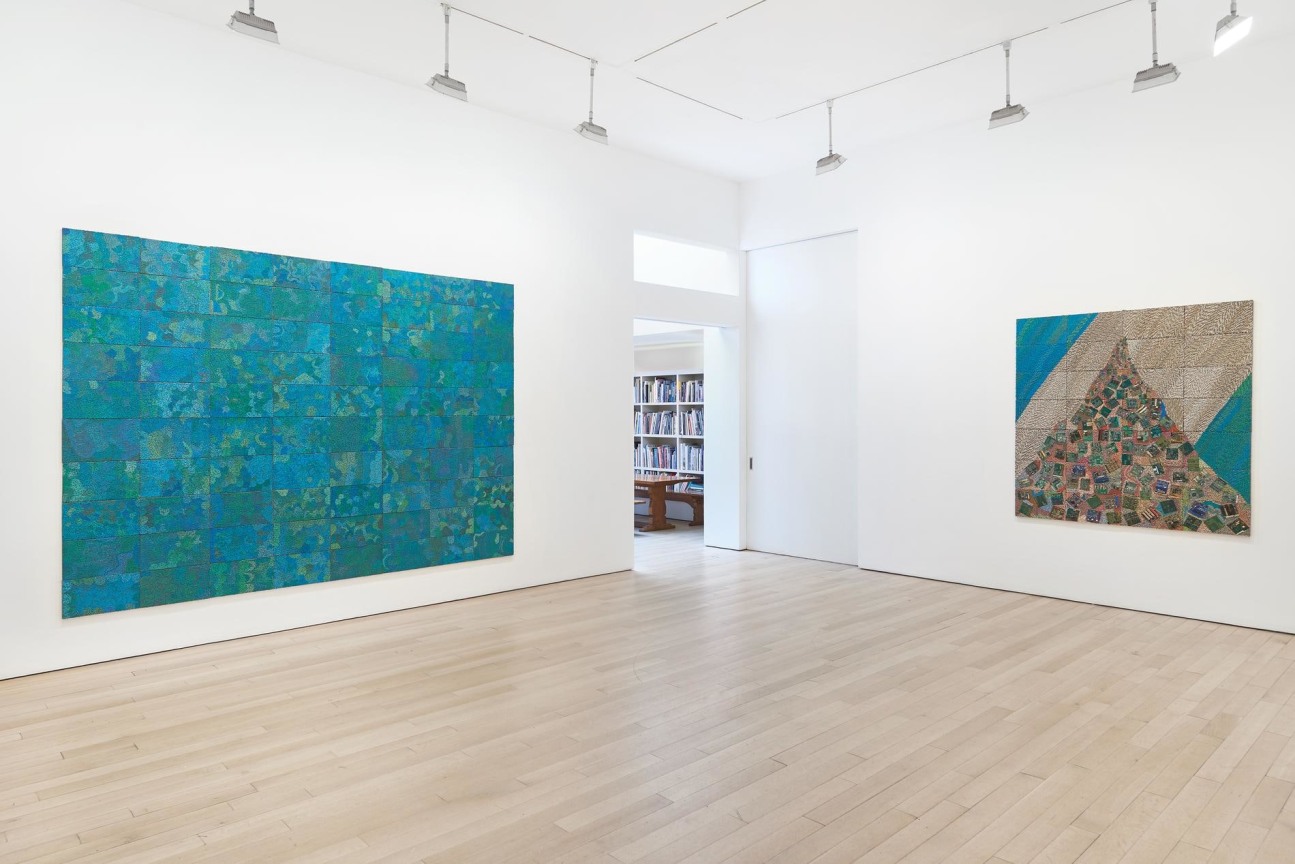 installation view of two artworks