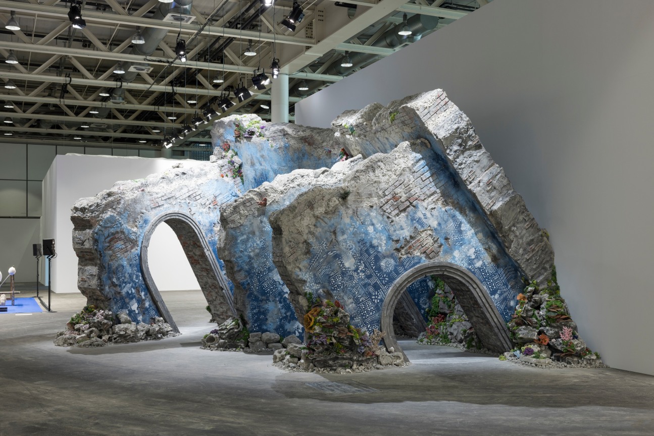 Image of FIRELEI B&Aacute;EZ's the vast ocean of all possibilities (19&deg;36&prime;16.9&Prime;N 72&deg;13&prime;07.0&Prime;W / 41&deg;30&prime;32.3&Prime;N 81&deg;36&prime;41.7&Prime;W),&nbsp;2022, at Art Basel Unlimited.