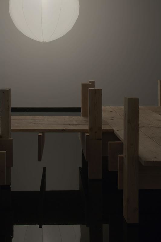 Water, wood, balloon light