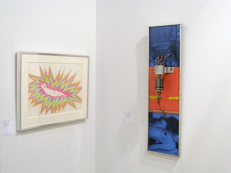 installation view of two artworks