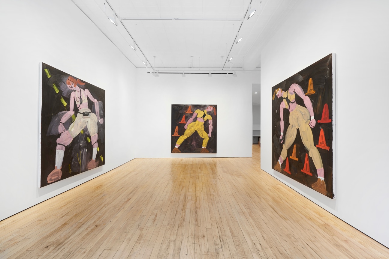 view of three paintings of women