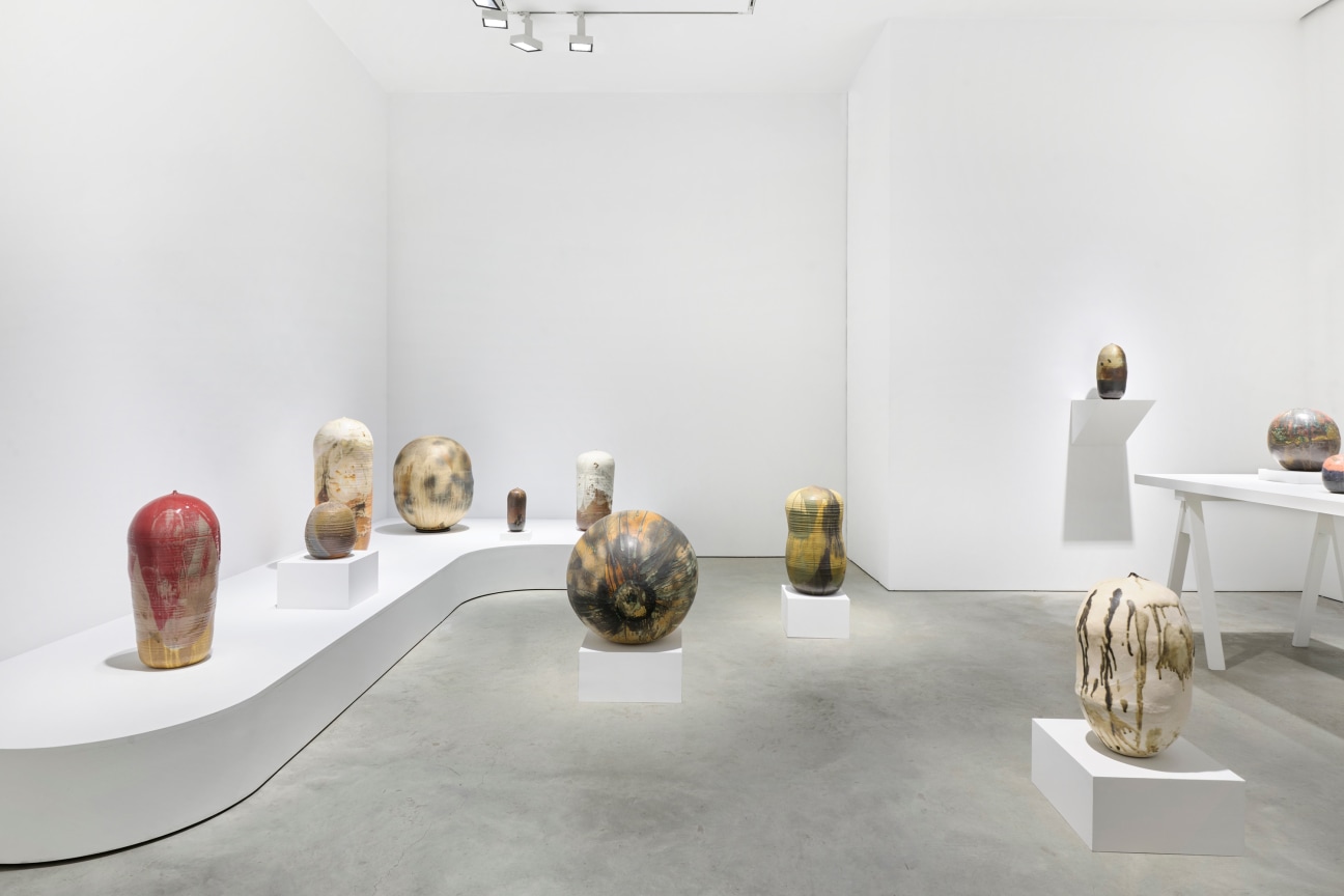 Installation view,&nbsp;Toshiko Takaezu, Interplay,&nbsp;James Cohan, 48 Walker Street, New York, NY, March 20 - April 20, 2024.