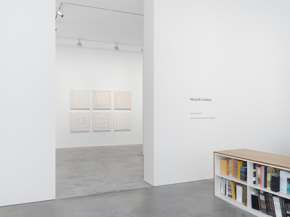 Installation view, Michelle Grabner,&nbsp;James Cohan, 48 Walker Street, NY, June 28 - July 28, 2023