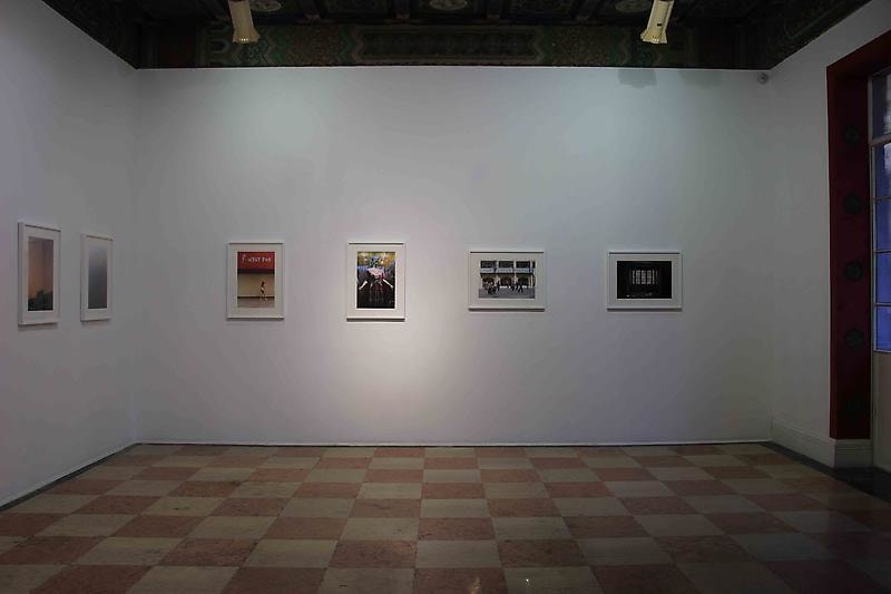 installation view of several artworks