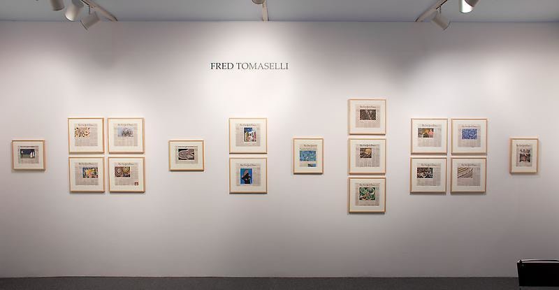 installation view of several artworks