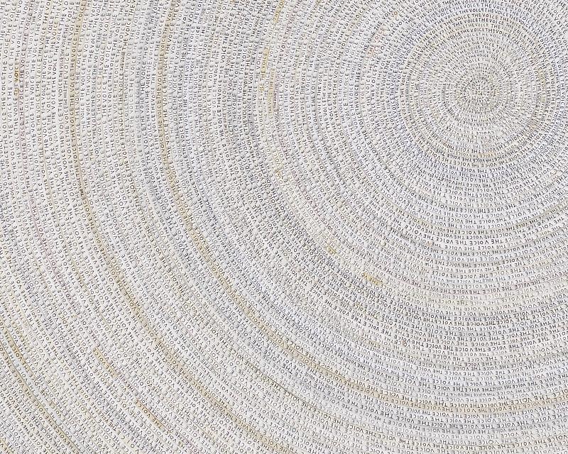 Detail of SIMON EVANS's The Voice, 2010