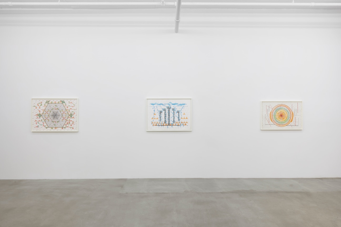 three drawings side by side