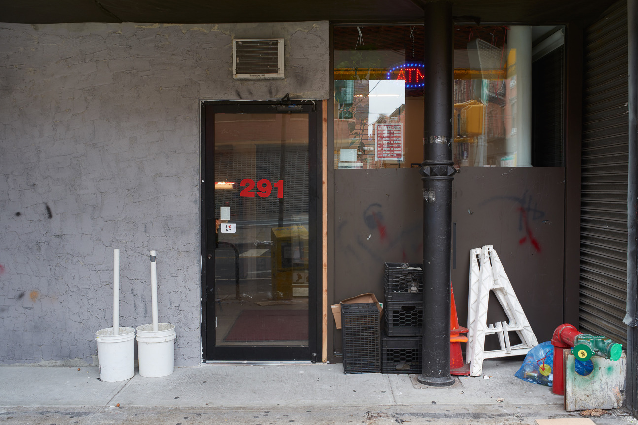 image of the gallery's exterior made to look like an old Chinatown business