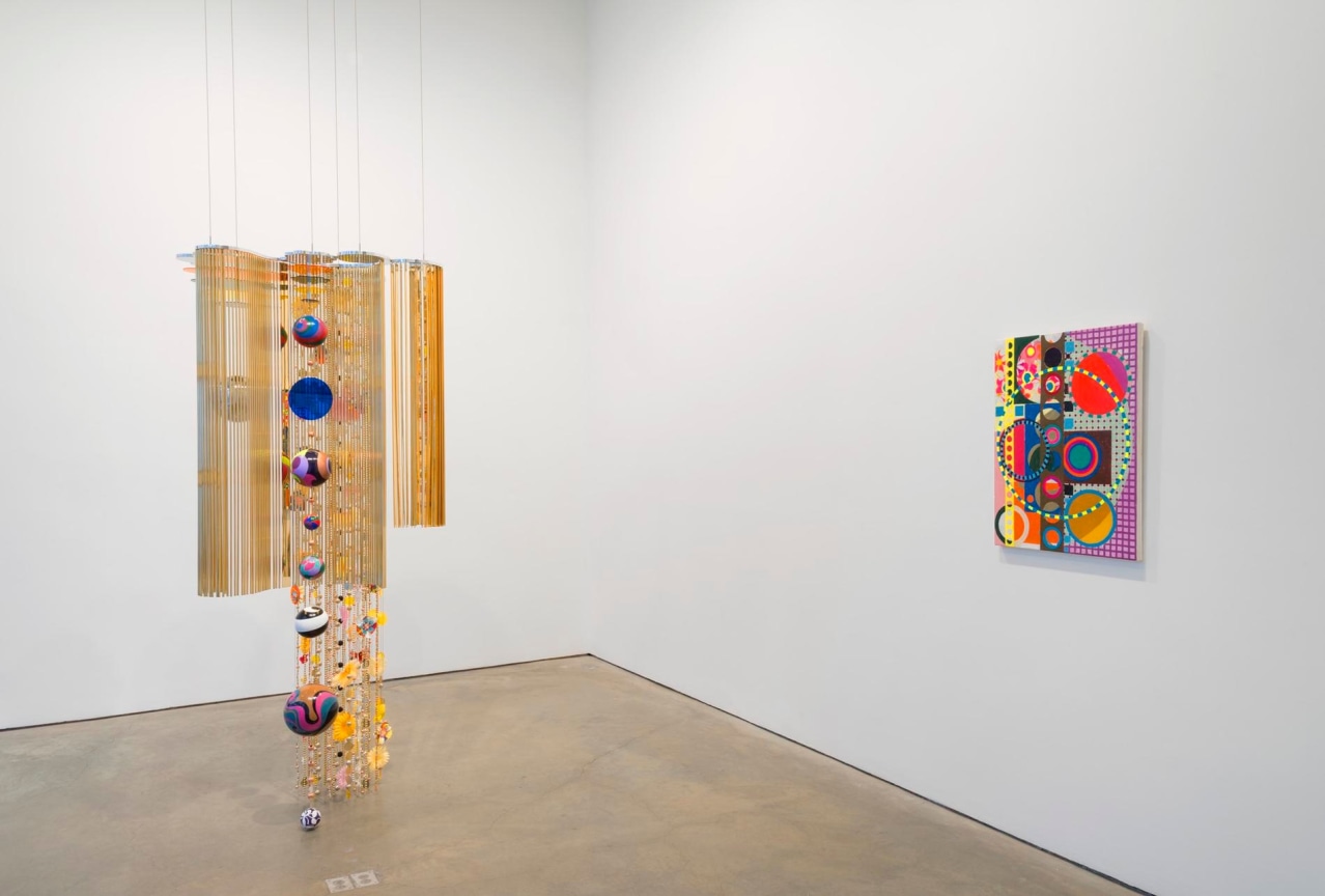 installation view of two artworks