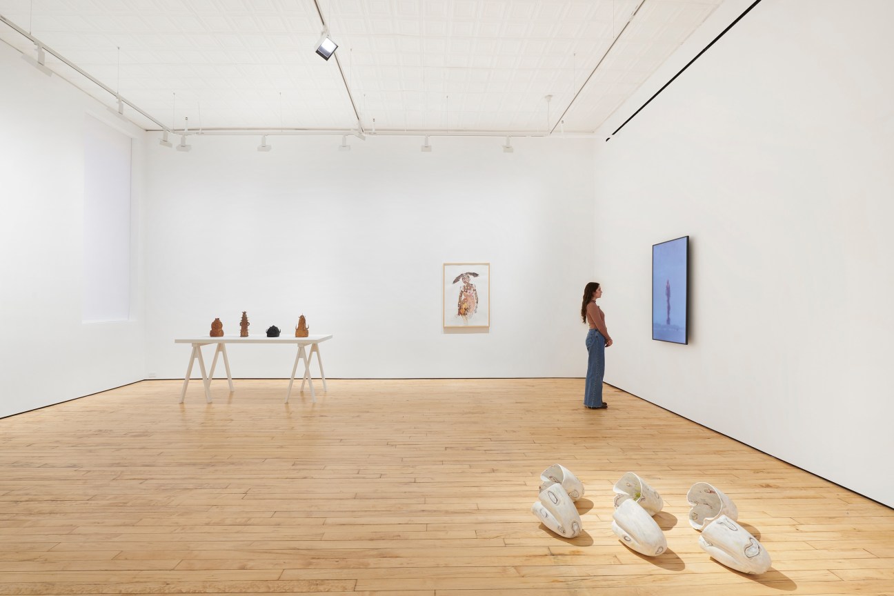 person watching a video