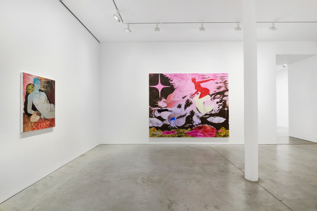 view of two paintings