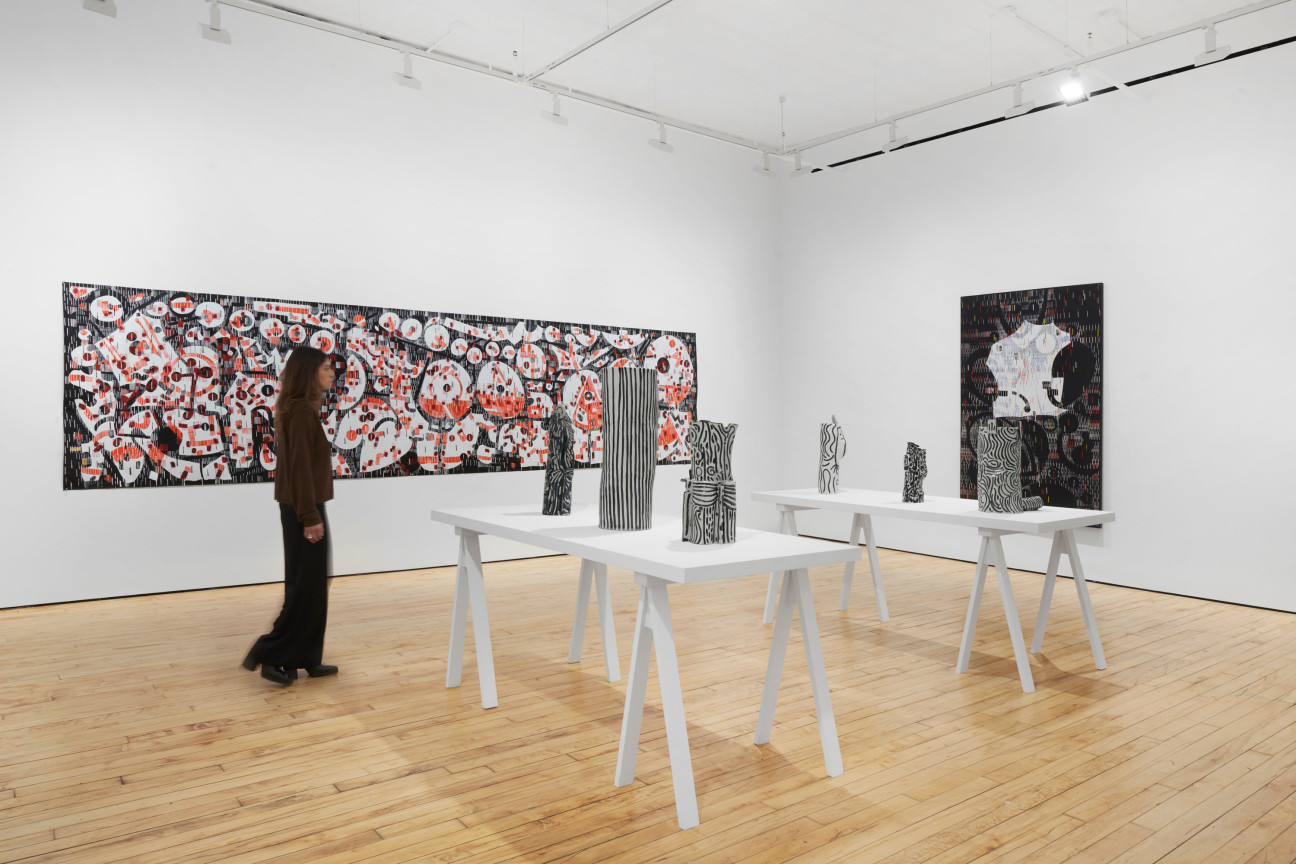 Installation view, Lee Mullican,&nbsp;The Nest Revived, James Cohan, 52 Walker Street, January 12 - February 25, 2023