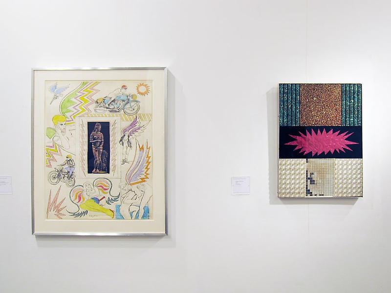 installation view of two artworks