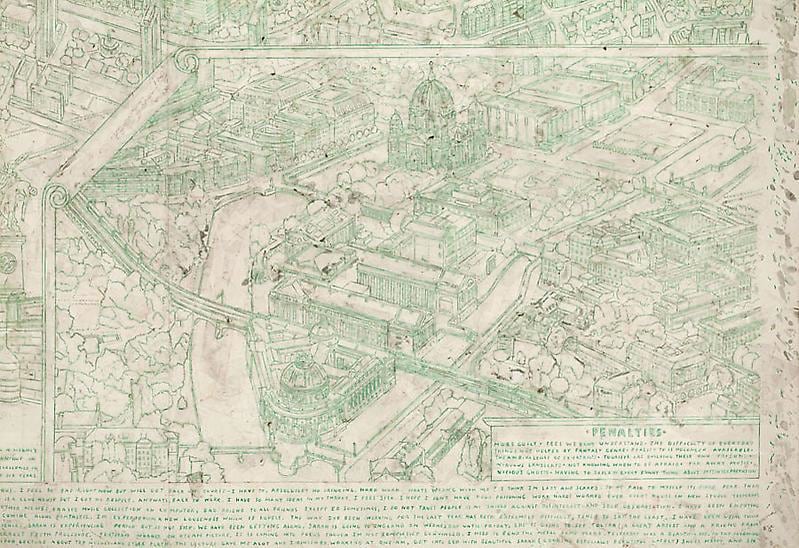 Detail of SIMON EVANS's Green City, 2009