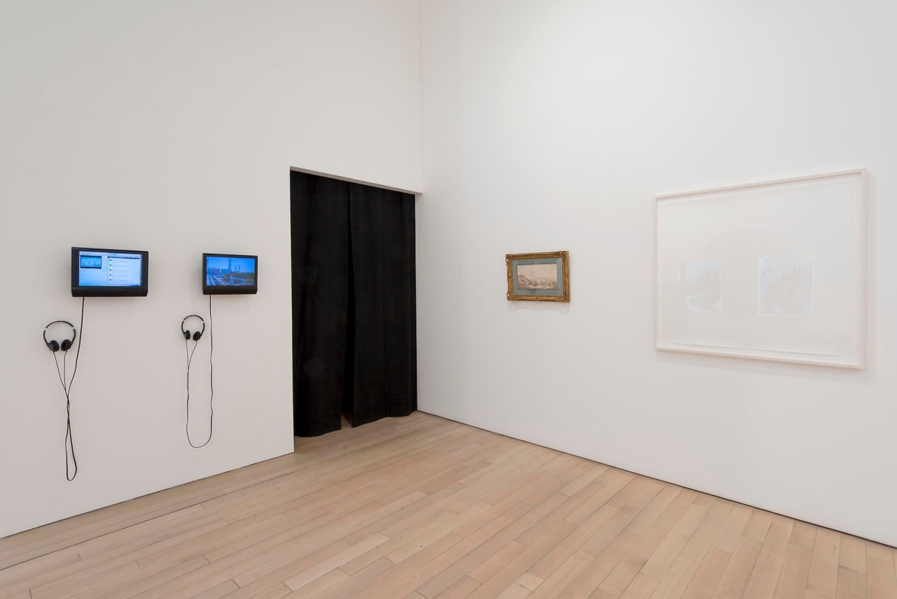 installation view of several artworks