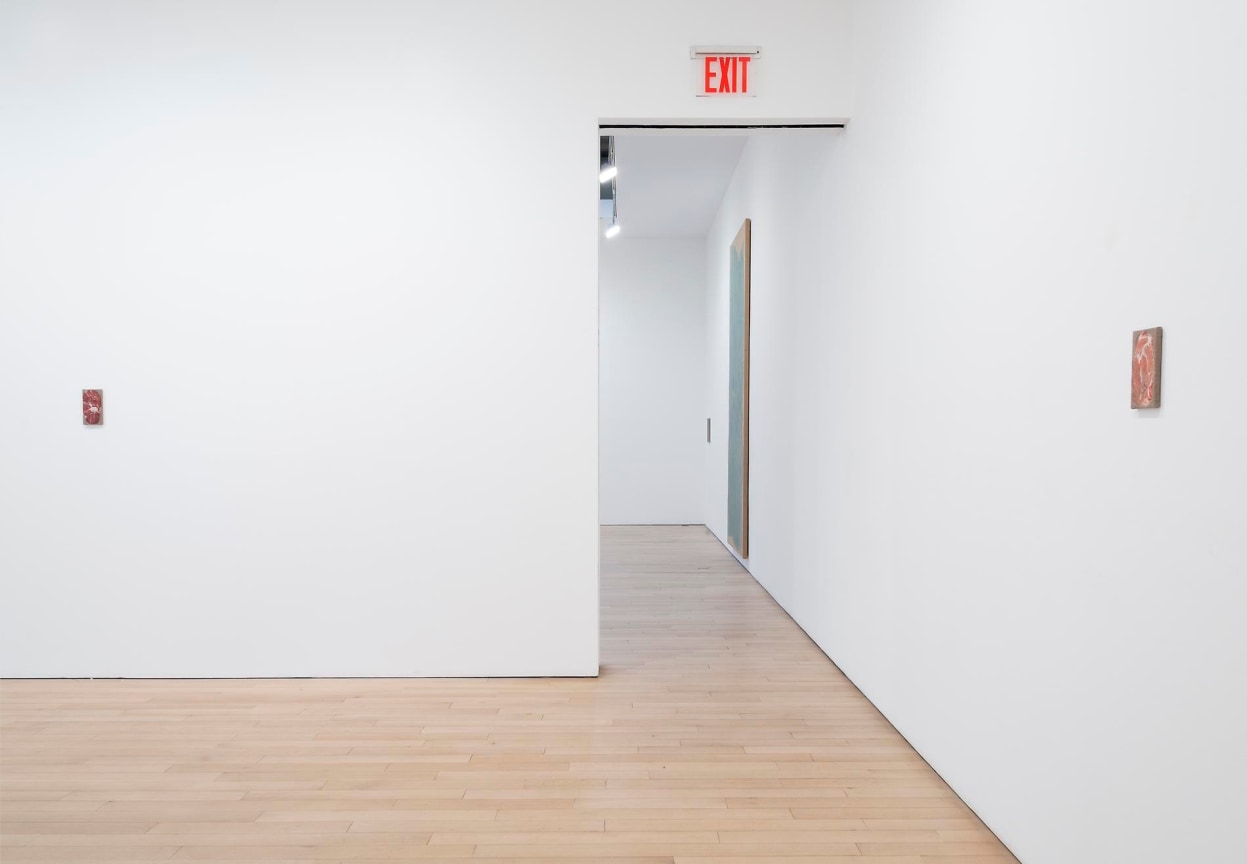 installation view of three artworks