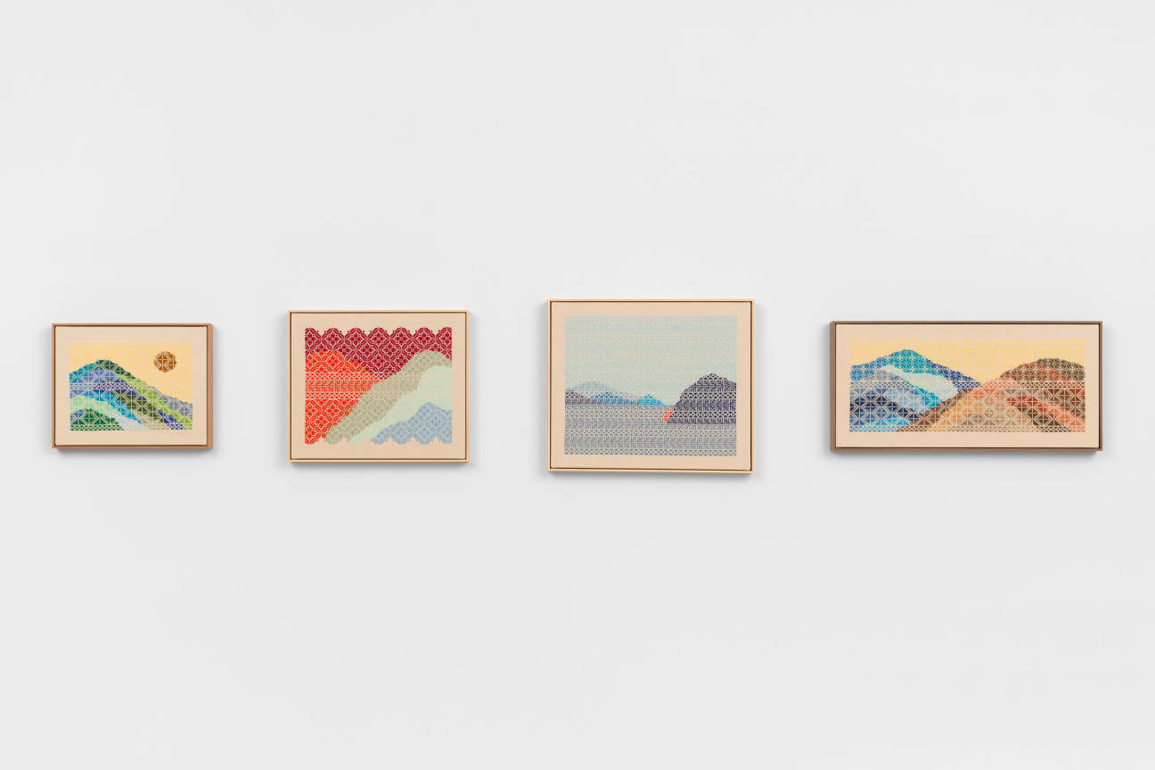 Installation View of Jordan Nassar works at James Cohan Frieze London, 2023.