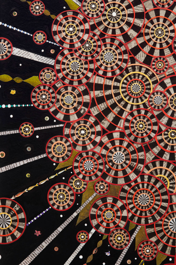 explosion of red circles